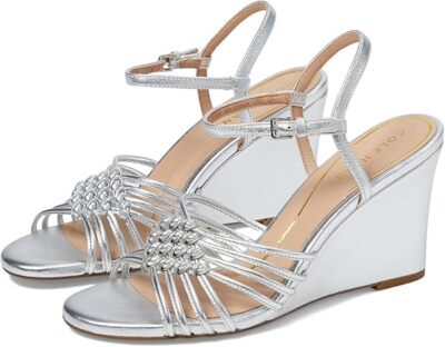 Cole Haan Cloudfeel Southcrest Ivory Leather Peep Toe Slip