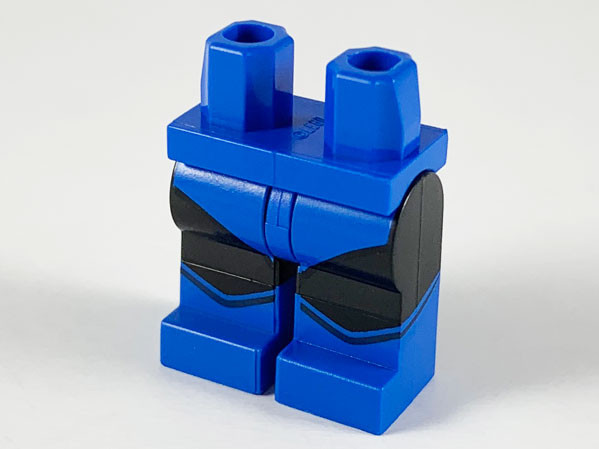 Lego 970c11pb46 Hips And Black Legs With Molded Blue Lower Legs / Boots And Prin