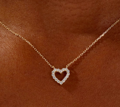 1Ct Round Cut Lab Created Diamond Women's Heart Pendant 14K White Gold Plated
