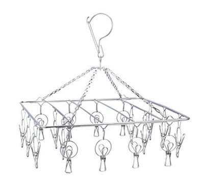 Laundry Clothesline Hanging Rack Drying Clothing Set 18 Stainless Steel...