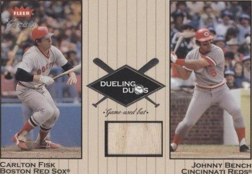 2002 Fleer Greats - Carlton Fisk Johnny Bench #DD-CF1
