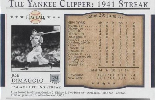 2003 Upper Deck Play Ball - Joe DiMaggio #S-29