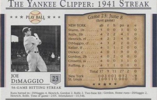 2003 Upper Deck Play Ball - Joe DiMaggio #S-23