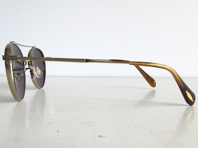 Pre-owned Oliver Peoples Watts Sun P-3 Type Double Bridge Sunglasses 49□21-145 Japan In Polarized Dark Gray