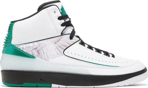 Air Jordan 2 Retro Wing It Sneaker Mens Sz 9 Black White Gray Shoe