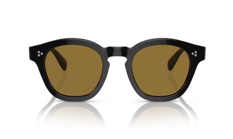 Pre-owned Oliver Peoples 0ov5382su Boudreau L.a 100573 Black/orange Unisex Sunglasses
