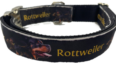 Rottweiler Dog Collar 1.5 inch Width Adjustable