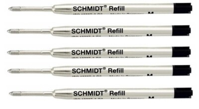 5 Ballpoint Refills for CARTIER Ballpoint Pens - BLACK Medium