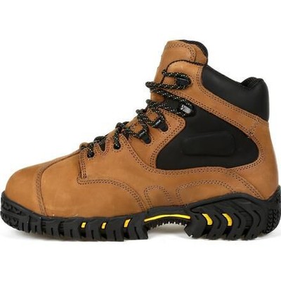 Pre-owned Michelin Men's 6" Steel Toe Internal Metatarsal Guard Work Boot Brown - Xpx763