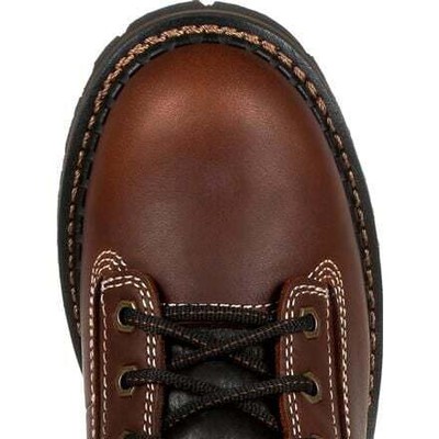 Pre-owned Georgia Boot Women's 7" Amp Lt Logger Low Heel Alloy Toe Waterproof Work Boot Br In Brown