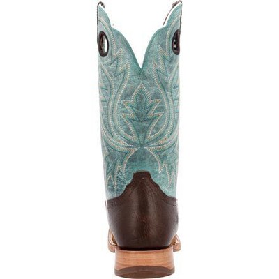 Pre-owned Durango Men's 13" Prca Collection Roughout Western Boot Whiskey Tobacco/aqua - D In Brown