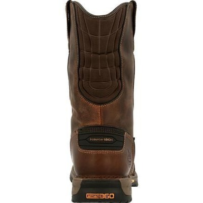 Pre-owned Georgia Boot Men's 11" Athens 360 Soft Toe Waterproof Pull-on Work Boot Brown -