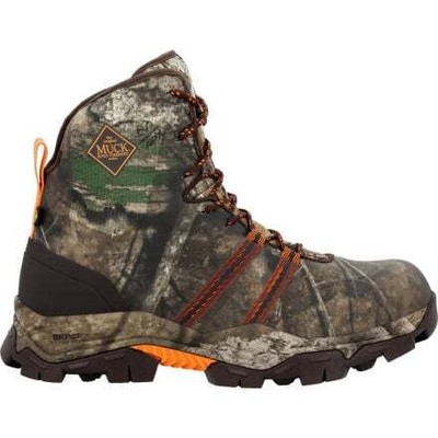 Pre-owned Realtree Muck Boot Company Men's Alpha Pursuit Ankle Boot Brown/orange/ Apx - Map