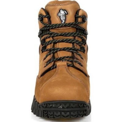 Pre-owned Michelin Men's 6" Steel Toe Internal Metatarsal Guard Work Boot Brown - Xpx763