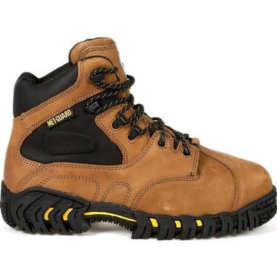 Pre-owned Michelin Men's 6" Steel Toe Internal Metatarsal Guard Work Boot Brown - Xpx763
