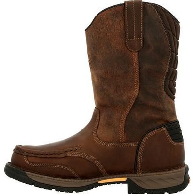 Pre-owned Georgia Boot Men's 11" Athens 360 Soft Toe Waterproof Pull-on Work Boot Brown -