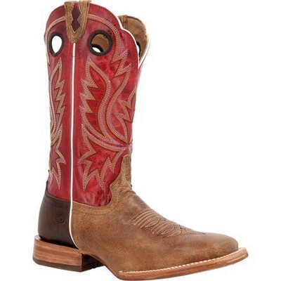 Pre-owned Durango Men's 13" Prca Collection Bison Western Boot Sand Tobacco/cayenne - Ddb0