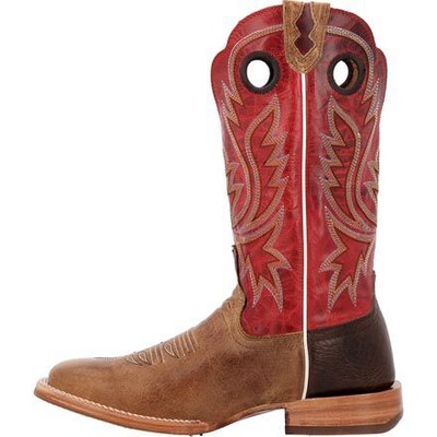 Pre-owned Durango Men's 13" Prca Collection Bison Western Boot Sand Tobacco/cayenne - Ddb0