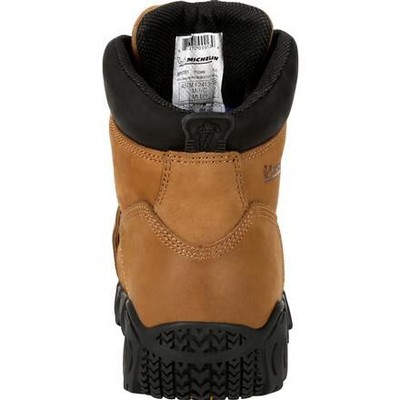 Pre-owned Michelin Men's 6" Sledge Steel Toe External Metatarsal Guard Work Boot Brown - X