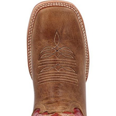 Pre-owned Durango Men's 13" Prca Collection Bison Western Boot Sand Tobacco/cayenne - Ddb0