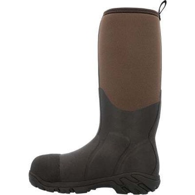 Pre-owned Muck Boots Muck Boot Company Men's Arctic Pro Steel Toe Wateprroof Insulated Work Boot Bark In Brown