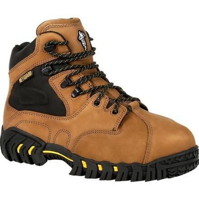 Pre-owned Michelin Men's 6" Steel Toe Internal Metatarsal Guard Work Boot Brown - Xpx763