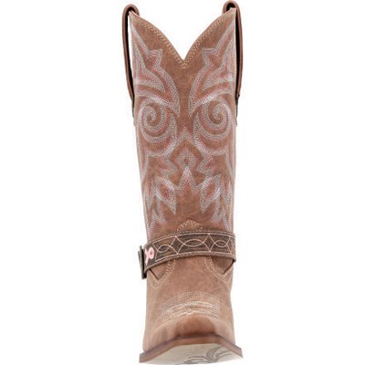 Pre-owned Durango Women's 12" Crush™ By ® Benefiting Stefanie Spielman Western In Sepia Blush