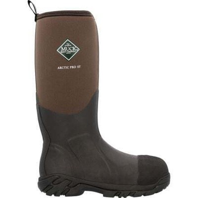 Pre-owned Muck Boots Muck Boot Company Men's Arctic Pro Steel Toe Wateprroof Insulated Work Boot Bark In Brown