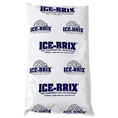 8 x 6 x 1 1/4'' - 24 oz. Ice-Brix? Cold Packs 12/Case LeakProof/Reusable