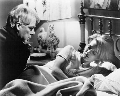 Point Blank Angie Dickinson in bed as Lee Marvin sits with her 11x17 Poster