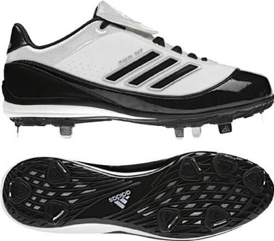 

Мужские металлические бейсбольные бутсы Adidas Excel 365, белый/черный/серебристый, 14 D(M) США, White/black/silver