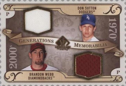 2009 SP Legendary Cuts - Brandon Webb Don Sutton #GM-SW