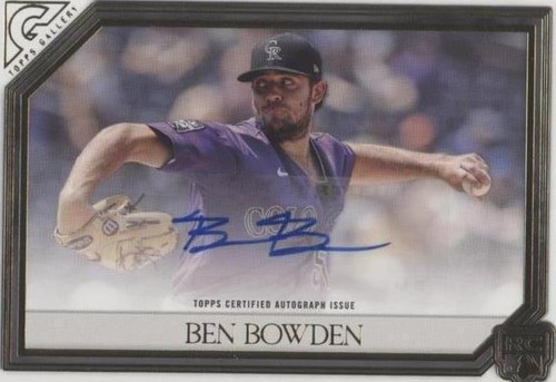 2021 Topps Gallery - Ben Bowden #RA-BB