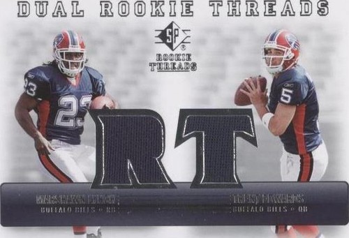 2007 SP Rookie Threads Marshawn Lynch Trent Edwards #DRT-EL