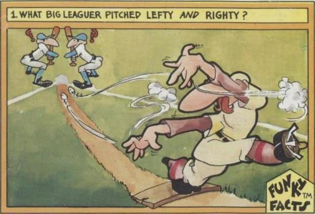 1976 Funky Facts Weird World of Baseball - Switch #38