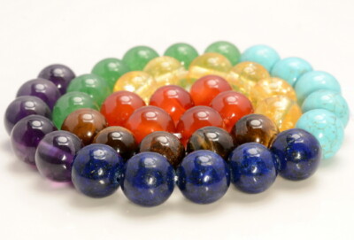 10MM 7 Chakra Gemstone Round 15 Inch (80007338-A255)