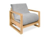 Futon company Solid Oak single armchair sofa bed 