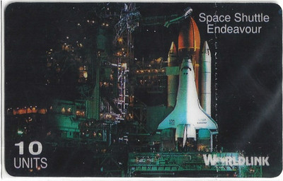 TK 4b Telefonkarte/Phonecard Worldlink 10u NASA Space Shuttle Endeavor On Launch