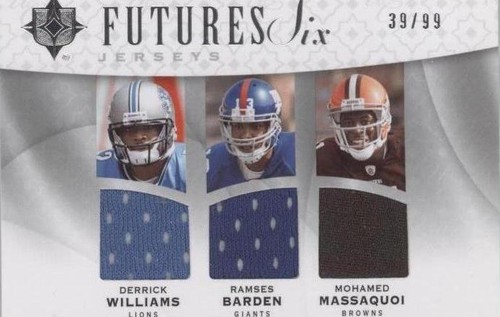 2009 Upper Deck Ultimate Collection Brian Robiskie Derrick Williams Michael Crabtree #F6J-12
