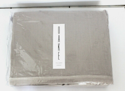 OAKE RIPPLE MATELASSE FULL/QUEEN COVERLET 100% COLOR BEIGE NIP