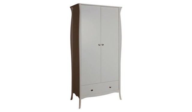 Home Amelie 2 Door 1 Drawer Wardrobe Grey In Leicester