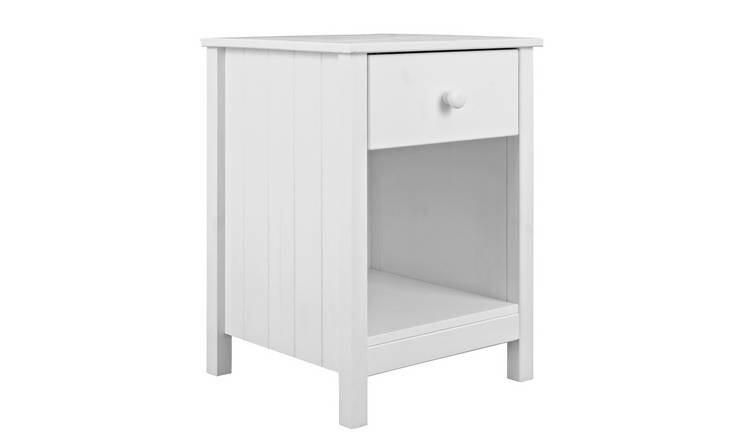 Ex Display Argos Home Scandinavia White 1 Drawer Bedside