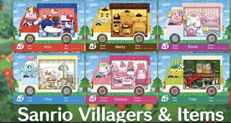 Sanrio Animal crossing Amiibo Cards *All 6 New Characters* ANCH NFC Coins