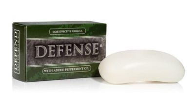 DEFENSE Soap Bar Peppermint 4 oz - 100% Natural & Herbal Grade Tea Tree Oil 