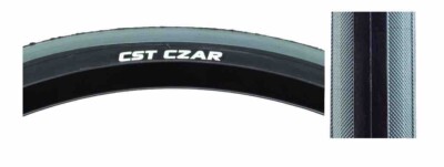 Bicycle TIRE CST PREMIUM CSTP CZAR 700x25 BLACK & GREY 120 PSI WIRE BEAD
