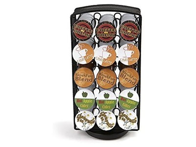Mind Reader Single Serve Coffee Pod Carousel, 30 Pod Capacity Black