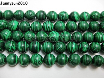 Natural Malachite Gemstone Round Beads 15.5'' Strand 4mm 6mm 8mm 10mm 12mm 