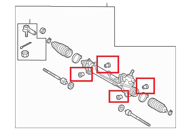 Whiteline Performance Steering Rack - Bushing  Toyota RAV4 96 00 W13396