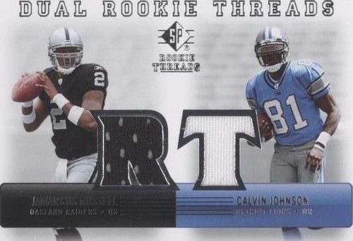 2007 SP Rookie Threads Calvin Johnson JaMarcus Russell #DRT-JR