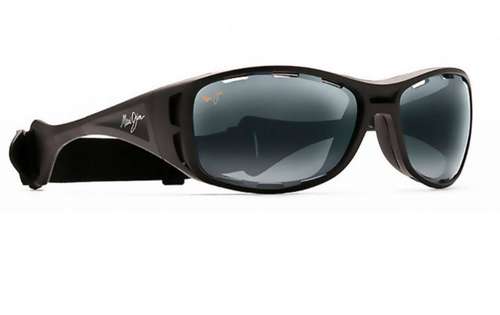 Pre-owned Maui Jim Waterman Mj 410-2m Matte Black W/ Neutral Grey Polarized Sunglasses